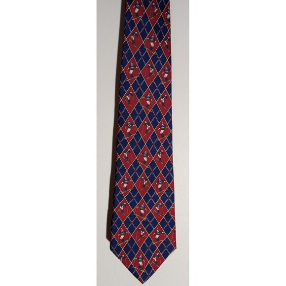 Tommy Hilfiger Neck Tie Snow Skiing Man Winter Sports Red, Green, Classic, LNC - Picture 1 of 4
